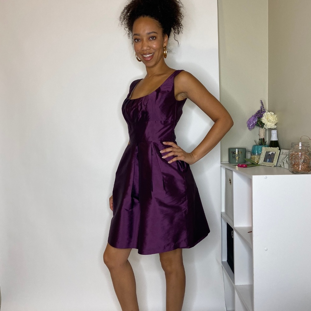 Alfred Sung Satin Cocktail Dress - Picture 3 of 8